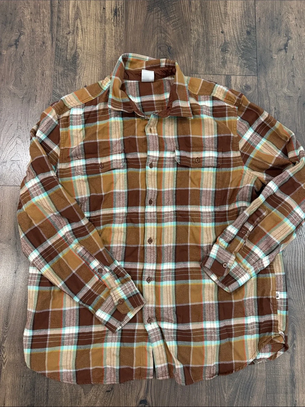 Two Plaid North Face Flannel Shirts - Brown/Yellow & Gray/Black EUC
